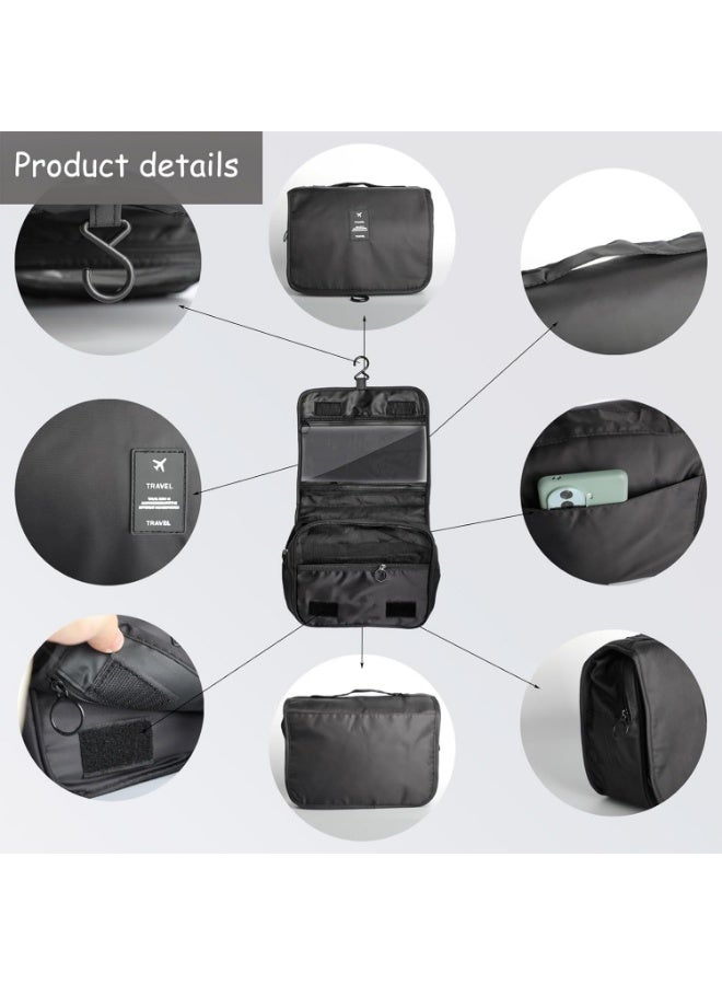 Foldable Hanging Travel Toiletry Bag,Waterproof Portable Travel Bags, Multifunction Travel Makeup Cosmetic Bag Organizer with Hanging Hook - Image 5