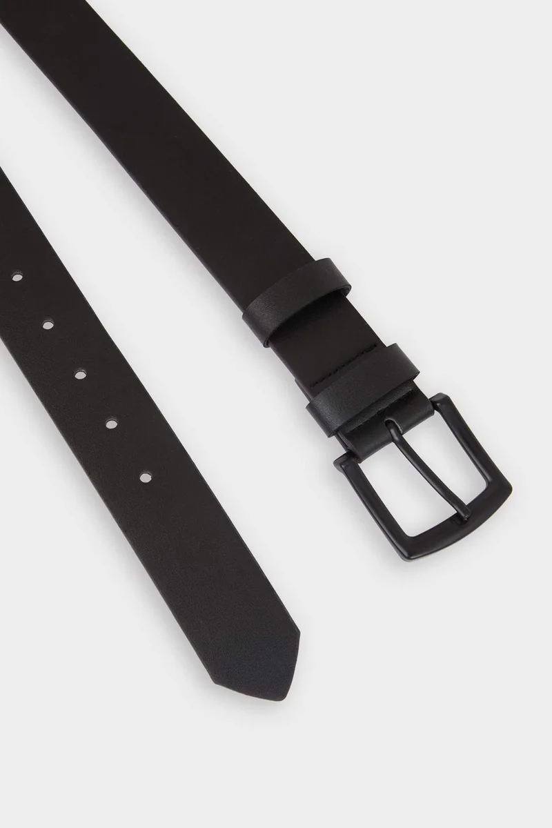 Defacto Man Rectangle Clasp Faux Leather