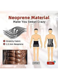 Arabest Mens Waist Trainer, Workout Waist Trainer Neoprene Corset Sauna Sweat Belt, Tummy Control Shapewear Waist Trimmer Belt for Fitness Body Shaper, Black, XL  - Image 4