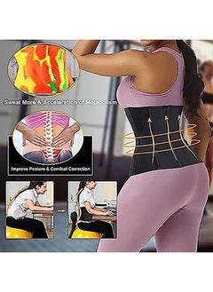Arabest Mens Waist Trainer, Workout Waist Trainer Neoprene Corset Sauna Sweat Belt, Tummy Control Shapewear Waist Trimmer Belt for Fitness Body Shaper, Black, XL  - Image 3