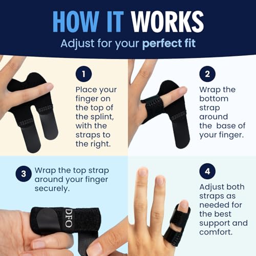 Dr. Frederick's Original Trigger Finger Splint - Mallet Splint & Brace for Arthritis, Injury, & Sprain - Fits Index, Middle, & Ring Fingers - Adjustable for All-Day Comfort - Doctor-Developed (Small) - Image 5