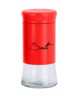 FALMER 2 Pieces Salt and Pepper Shaker Set with Storage Lid - Red  - Image 3