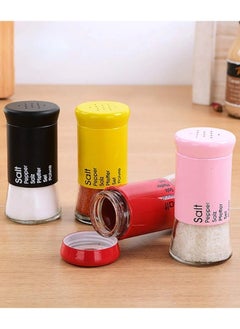 FALMER 2 Pieces Salt and Pepper Shaker Set with Storage Lid - Red  - Image 5