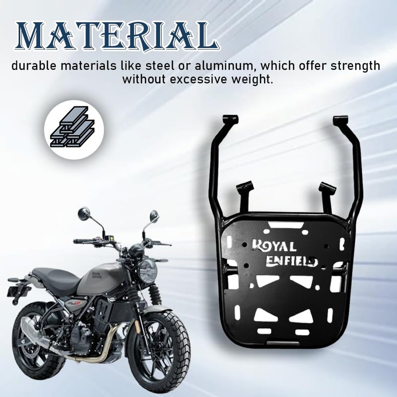Asryd حامل أمتعة لرويال إنفيلد غوريلا 450 - لوحة حامل خلفية ثقيلة التحمل، قوية ودائمة، سهلة التركيب معدنية - Image 5