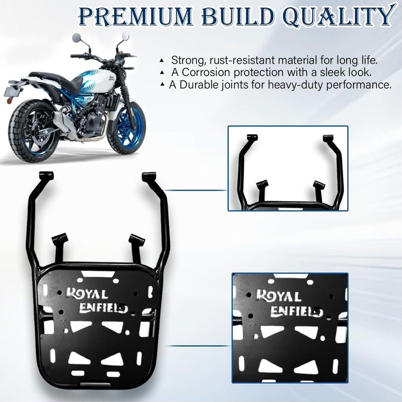 Asryd حامل أمتعة لرويال إنفيلد غوريلا 450 - لوحة حامل خلفية ثقيلة التحمل، قوية ودائمة، سهلة التركيب معدنية - Image 3