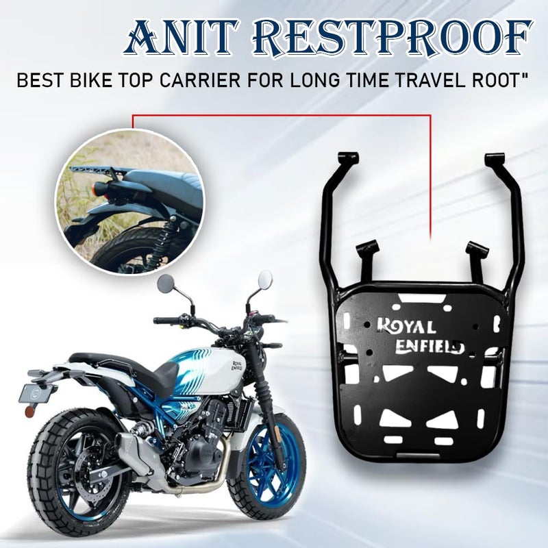 Asryd حامل أمتعة لرويال إنفيلد غوريلا 450 - لوحة حامل خلفية ثقيلة التحمل، قوية ودائمة، سهلة التركيب معدنية - Image 4