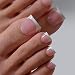 BTArtbox Press On Toenails LampCurable Sharp Square Toe Nail Press Ons with Glue for Women SemiTransparent French Tip Fake Toe Nail Tips in 15 Sizes 30 Toenails Kit Maam - Image 2