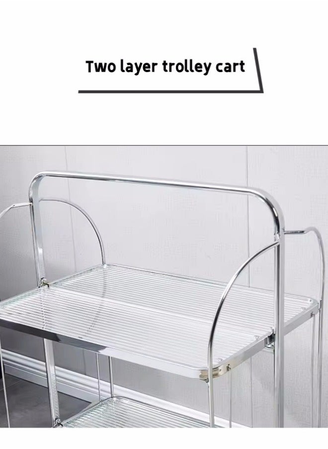 Double Layered Folding Storage Rack Rolling Cart Fashionable Folding Cart Mobile Coffee Table Glass Dining Car Metal Multifunctional Cart Indoor Home Furnishings - pzsku/ZD05A48AB3B5A3E15FEDDZ/45/_/1722569815/1d205e8a-c3f2-44e1-884c-89259d26f7a8