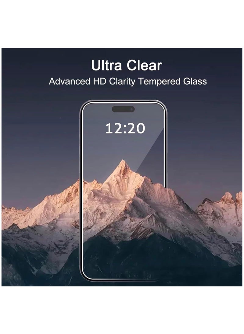 Arify-Tech Full Coverage Screen Protector for iPhone 15 Pro Max 6.7-inch, 9H Tempered Glass Film Case-Friendly, HD Clear, 3-Pack  - Image 4