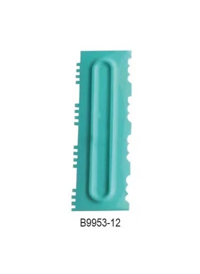 Generic 15款奶油刮板梳 塑料刮板翻糖蛋糕花纹造型工具套装烘焙工具-颜色:B9953—12  - Image 1