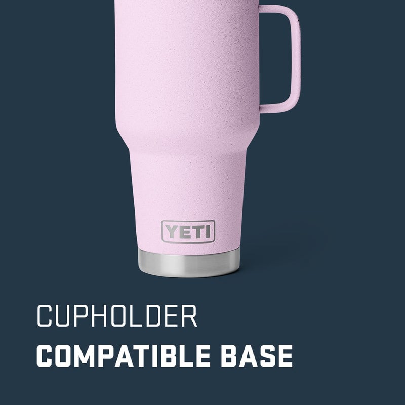 YETI Rambler 30 oz Travel Mug, Stainless Steel, Vacuum Insulated with Stronghold Lid, Cherry Blossom - Image 3