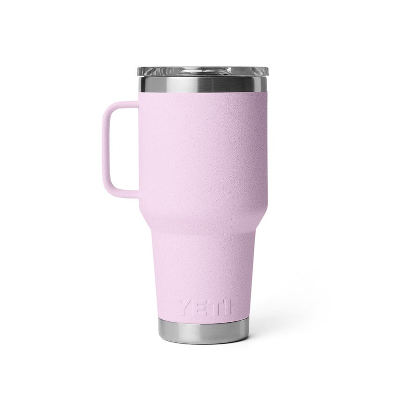 YETI Rambler 30 oz Travel Mug, Stainless Steel, Vacuum Insulated with Stronghold Lid, Cherry Blossom - Image 4