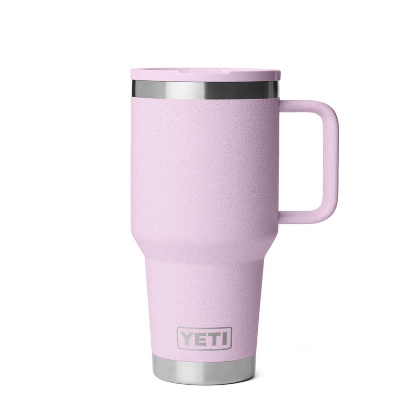 YETI Rambler 30 oz Travel Mug, Stainless Steel, Vacuum Insulated with Stronghold Lid, Cherry Blossom - Image 1