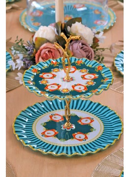 Glore Madeira Gold-Glittered Glass Cookie Stand  - Image 3