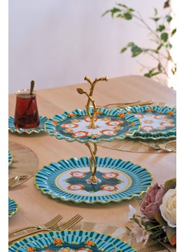 Glore Madeira Gold-Glittered Glass Cookie Stand  - Image 2
