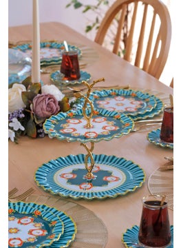 Glore Madeira Gold-Glittered Glass Cookie Stand  - Image 4