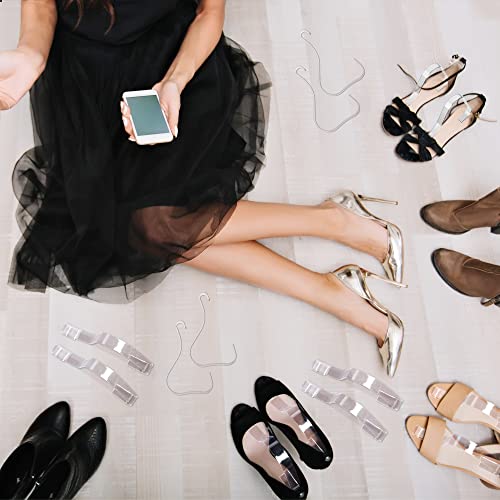 TXIN 10 Pcs/5 Pairs Acrylic Clear Sandal Shoes Display Stand Inserts Holders Shoe Display Rack Shoe Support For Women's Shoes - Image 4