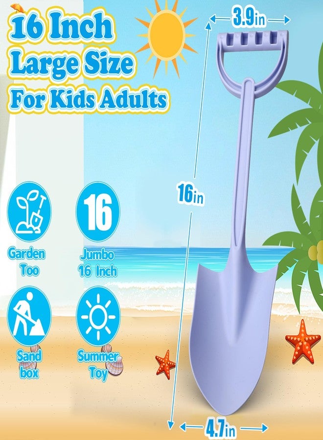 Anzmtosn 16 Inch Beach Toy Shovels, Sand Spade Shovel Toys for Kids Adults, Solid Sand Toy- Sandbox Kit,Outdoor, Snow Scoop, Planting Tools Gadget for Boys Girls, Digging, Gardening Travel 3 Pack - Image 3