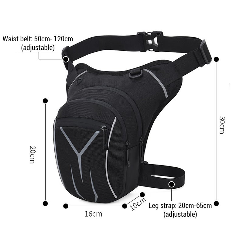 Motorcycle Drop Waist Leg Bag Rainproof Reflective Men Motorcycle Fanny Packs - Image 3