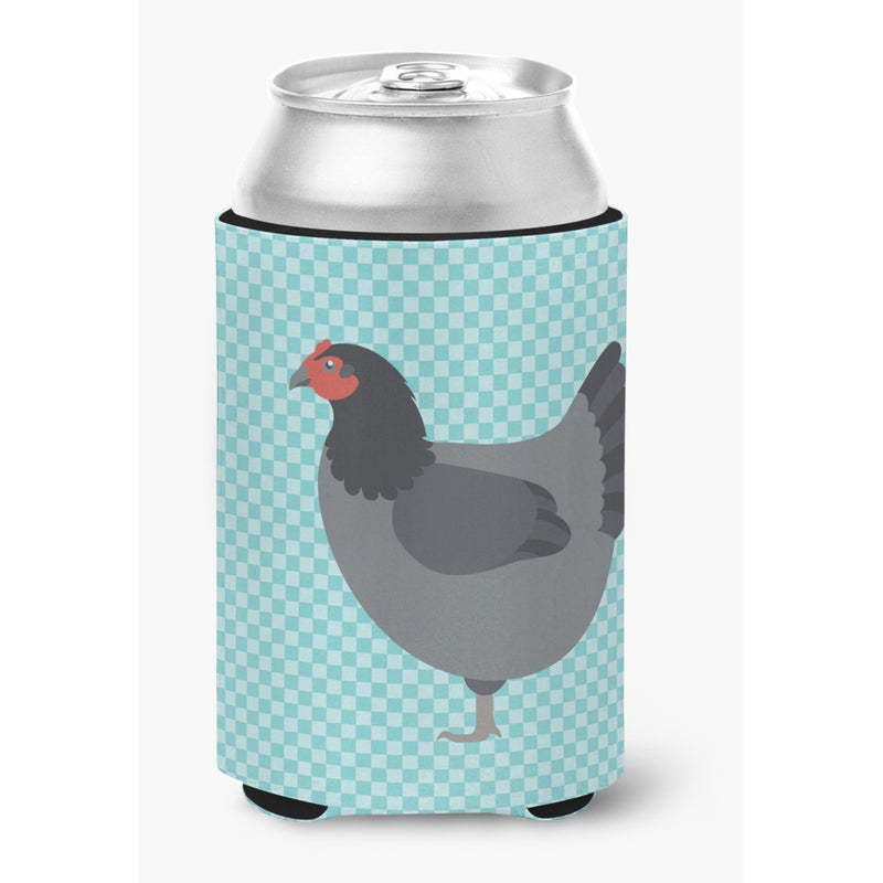 Caroline's Treasures ""Caroline's Treasures Jersey Giant Chicken Blue Check Decorative Can Hugger  Multicolor""
