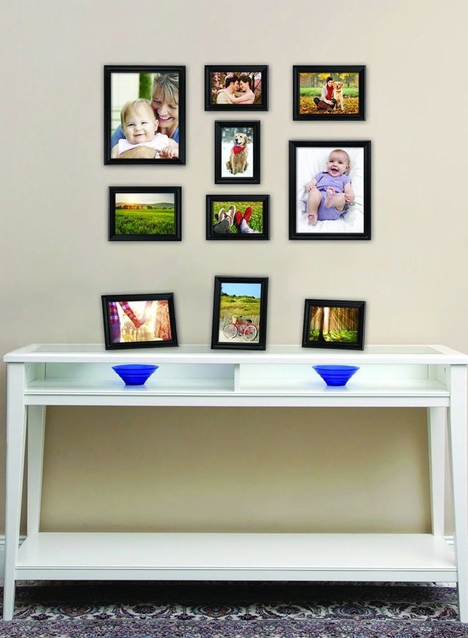 Mcs 10Pc Multi Pack Picture Frame Value Set - Two 8X10 In, Four 5X7 In, Four 4X6 In, Black (65508) - Image 4