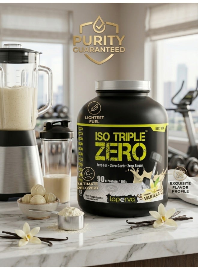 Laperva Iso Triple Zero Next Generation Whey Protein Dreamy Vanilla 4 LB, High Protein Sports Nutrition Powder, Zero Sugar, Zero Fat, Zero Carbs, Soy Free, Gluten Free, Lactose Free, Low Carb Diet Friendly - Image 4