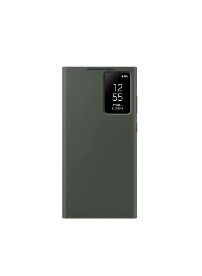 General Compatible with Samsung Galaxy S23 Ultra/S23 Plus/S23 S-View wallet phone case, case with card slot, finger tap transparent window 