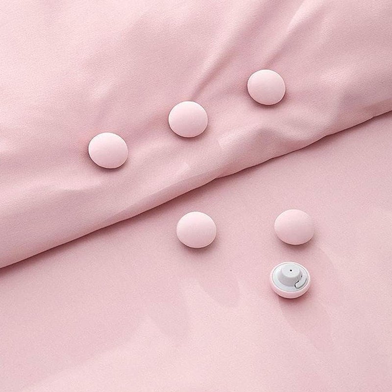 CEPLO CEPLO Cotton Mushroom Shape Duvet Clips NonSlip Comforter Quilt HolderOneKey Unlock for Bed SheetsMattress Covers Blankets Curtains and Socks Fixator for Secure Pink Pack of 12 - Image 4