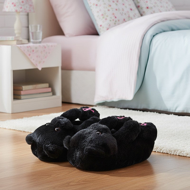 Lucky Kids Funny Cartoon Plush Slippers for Adults – Warm Fleece Memory Foam Indoor Shoes, Soft Cozy House Slippers with Non-Slip Sole for  Women - Image 5