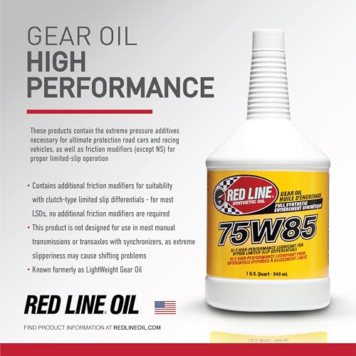 Red Line 50104 75W85 GL-5 Full Synthetic Gear Oil for Hypoid Limited Slip Differentials - 1 Quart - Image 3