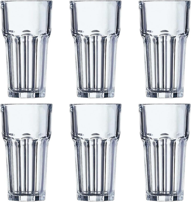 ARC J2598 Granity Highball Glass, 650 ml, Glass, Transparent, Pack of 6