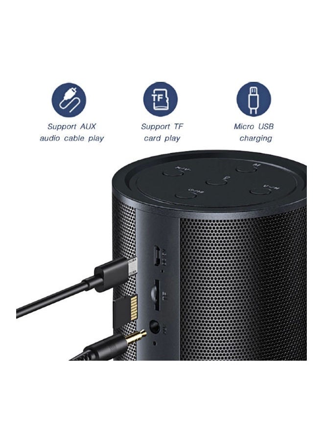 NIBEMINENT - Famous Desktop Bluetooth Tower Speaker Black - Image 1
