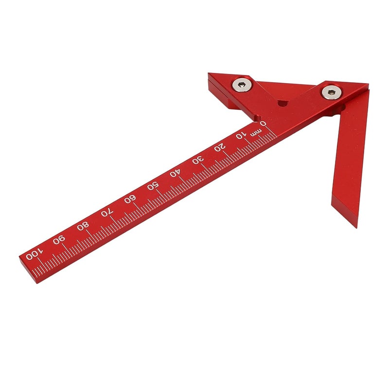 High Precision 105mm Aluminum Alloy Center Ruler with 45 90 Angles for Woodworking Scribing - Image 3
