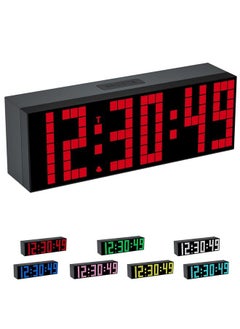 Digital Alarm Clock Led Clock With 2" Digital 7 Color Options Adjustable Brightness Countdown Clock With Remote Control Calendar And Temperature Display Desk Clock For Bedroom