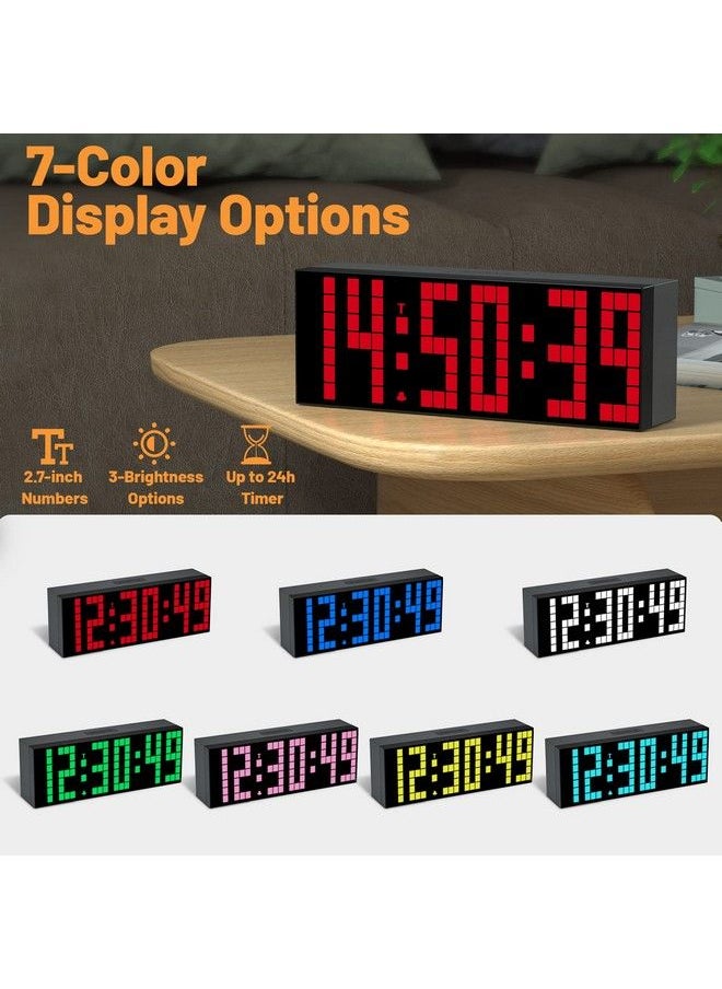 CHkosda - Digital Alarm Clock Led Clock With 2" Digital 7 Color Options Adjustable Brightness Countdown Clock With Remote Control Calendar And Temperature Display Desk Clock For Bedroom - Image 1