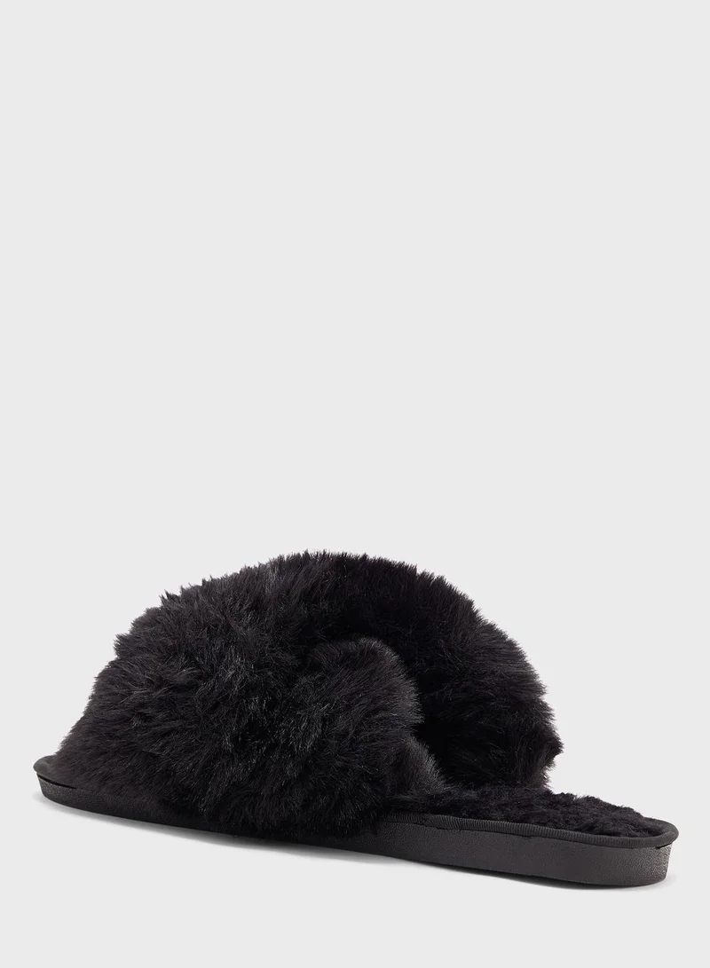 Ginger Crossover Fluffy Bedroom Slipper