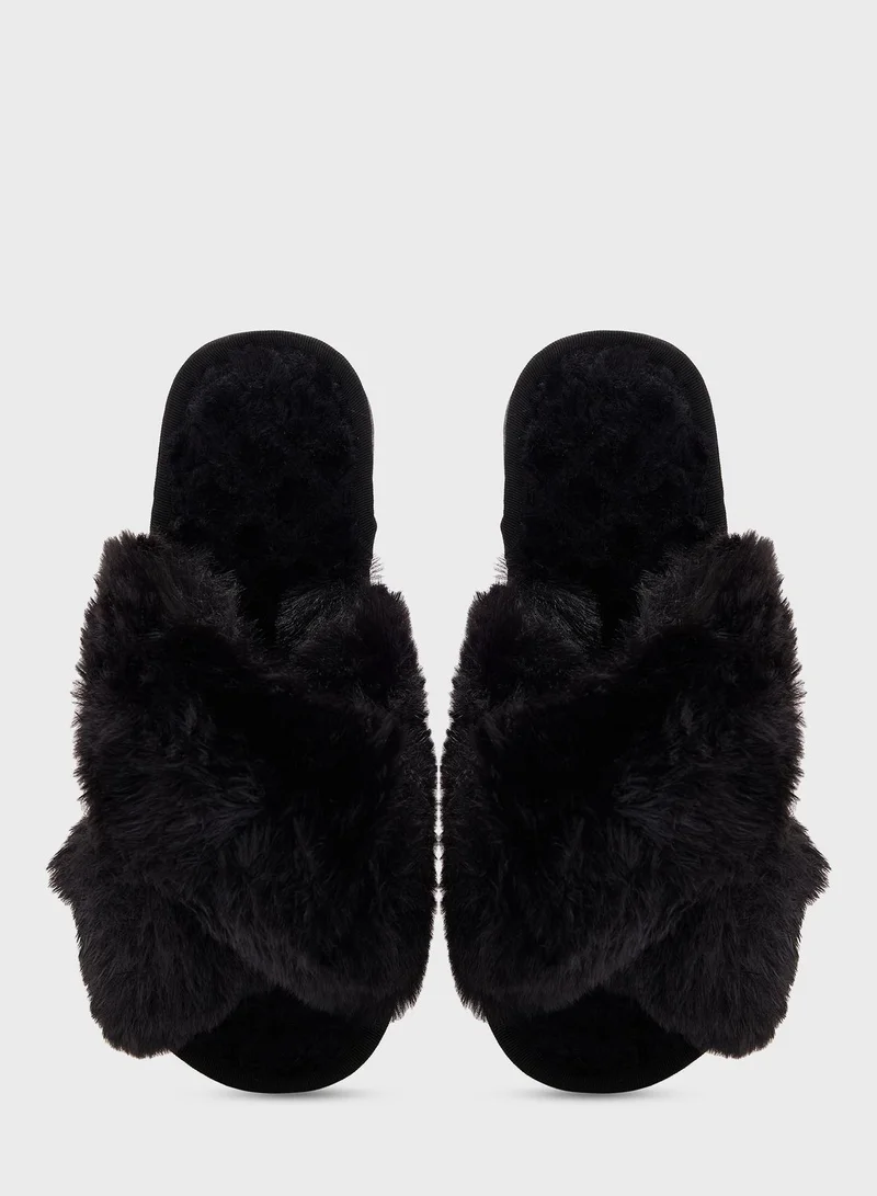 Ginger Crossover Fluffy Bedroom Slipper