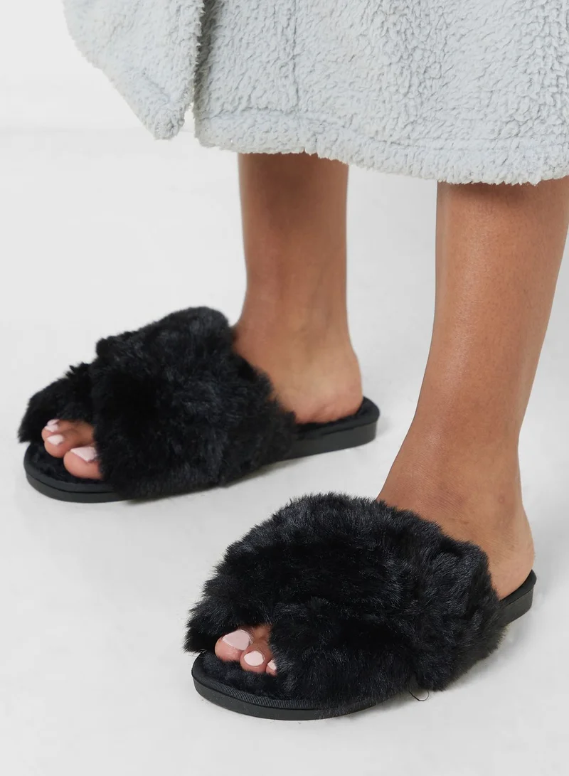Ginger Crossover Fluffy Bedroom Slipper