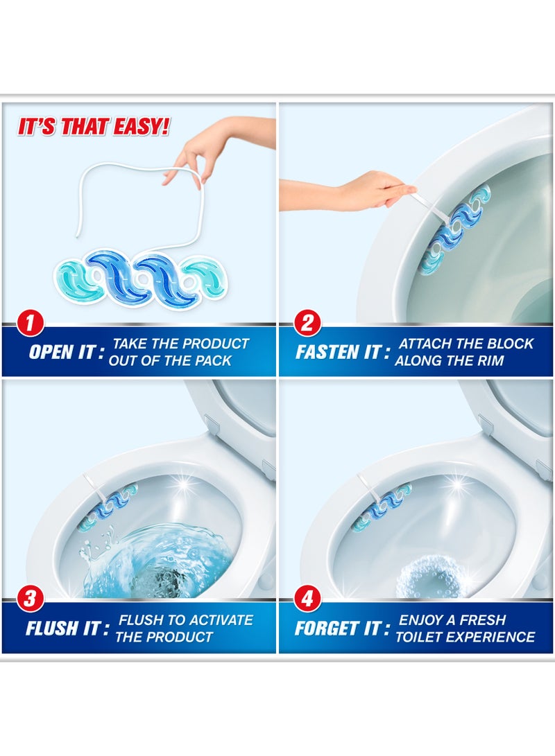 Harpic Active Fresh Toilet Block Toilet Freshener Marine Splash 2 x 35g - Image 4