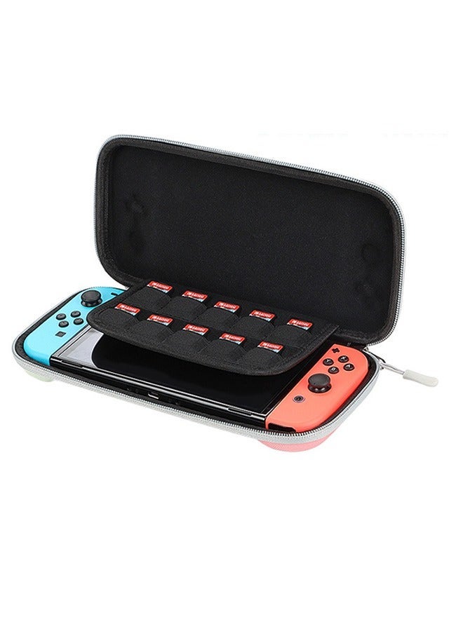 Carrying Case for Nintendo Switch OLED Model Slim Protective Sleeve with 10 Game Cartridges Travel Carry Case - Image 3
