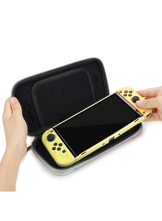 Carrying Case for Nintendo Switch OLED Model Slim Protective Sleeve with 10 Game Cartridges Travel Carry Case - Image 4