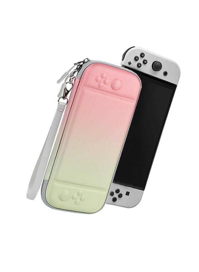 Carrying Case for Nintendo Switch OLED Model Slim Protective Sleeve with 10 Game Cartridges Travel Carry Case - Image 1