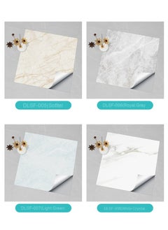 NIBEMINENT 4PCS Waterproof Self-Adhesive PVC Marble Wall Stickers for Living Room and Kitchen Renovation  - Image 4