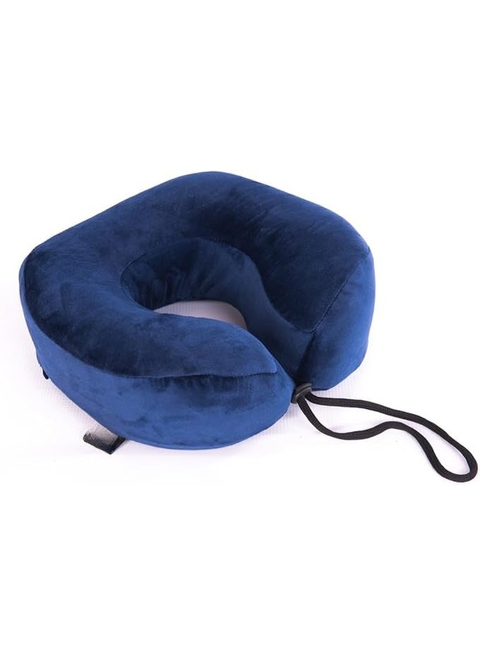 Memory Foam Travel Neck Pillow - Soft Plush Cover U-Shaped Cushion - Ultimate Neck Support - Durable & Easy to Clean for Daily Use - Image 2