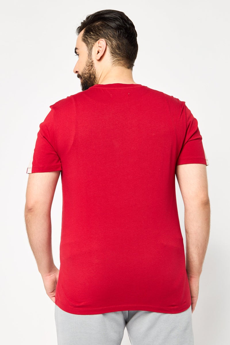Scuderia Ferrari Men Sportswear Fit Short Sleeve Training T-Shirt, Red  - Image 2