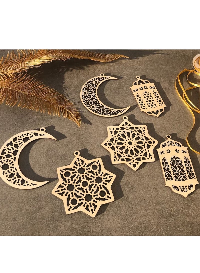 مجموعة من 6 ديكورات رمضانية ديكورات العيد رمضان كريم ديكورات رمضان هدايا العيد ديكورات طاولات اسلامية فنون حائط اسلامية رمضان مبارك - Image 3