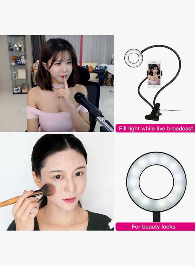 docooler Controllable Selfie Ring Light With Clamp Black/White - Image 3