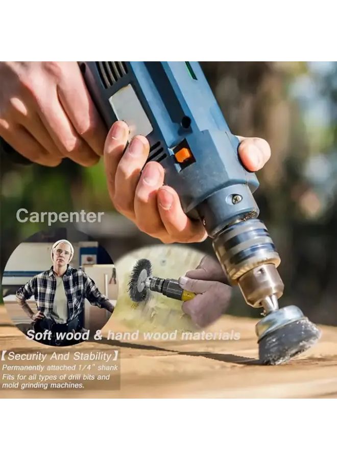 5pcs 2 Inch Drill Brushes Heavy Duty Wire Cup Wheel For Rust Removal And Paint Stripping - Image 5