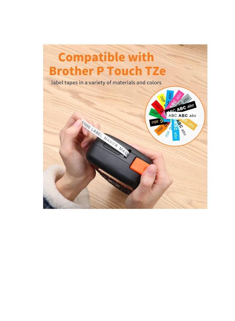 AIMO E1000 pro Arabic/English Portable Label Maker compatible with TZe 6, 9 and 12mm tapes with USB charging cable - Image 4