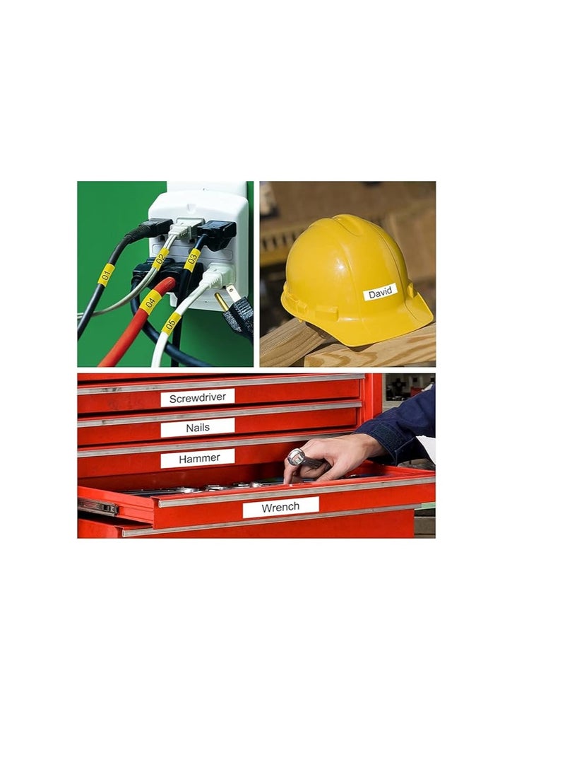 AIMO E1000 pro Arabic/English Portable Label Maker compatible with TZe 6, 9 and 12mm tapes with USB charging cable - Image 5